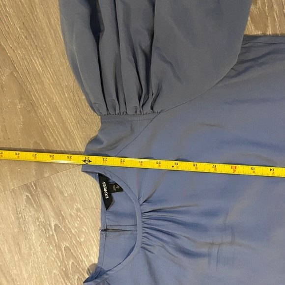 Express Balloon Sleeve Blouse. Blue. S/P. - Picture 10 of 11